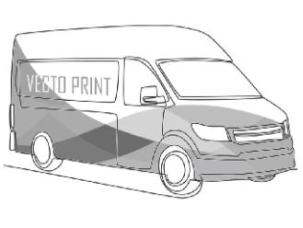 ilustracion de furgoneta en blanco y negro