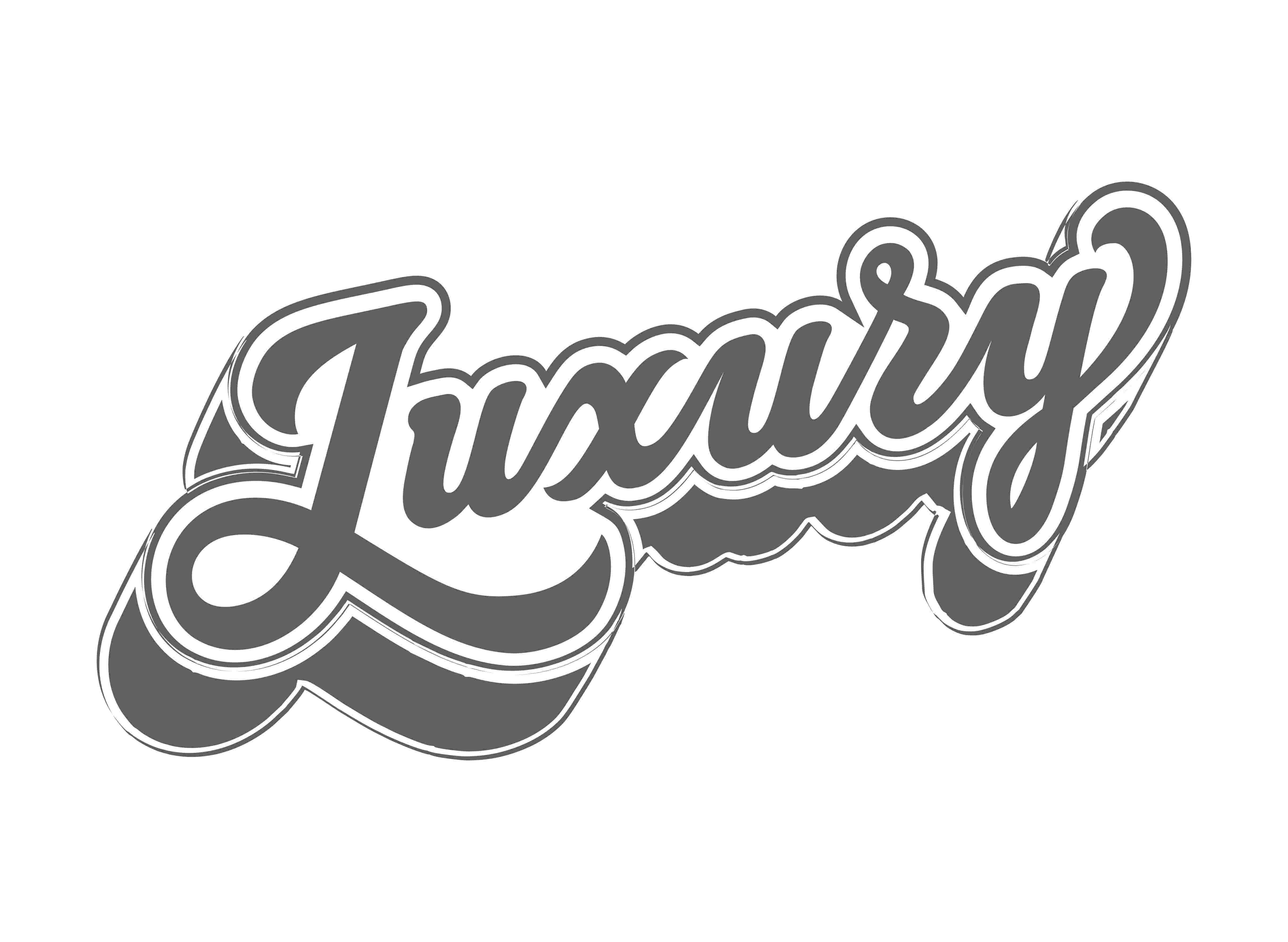 logotipo de luxury en blanco y negro