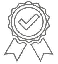 icono de certificado de calidad